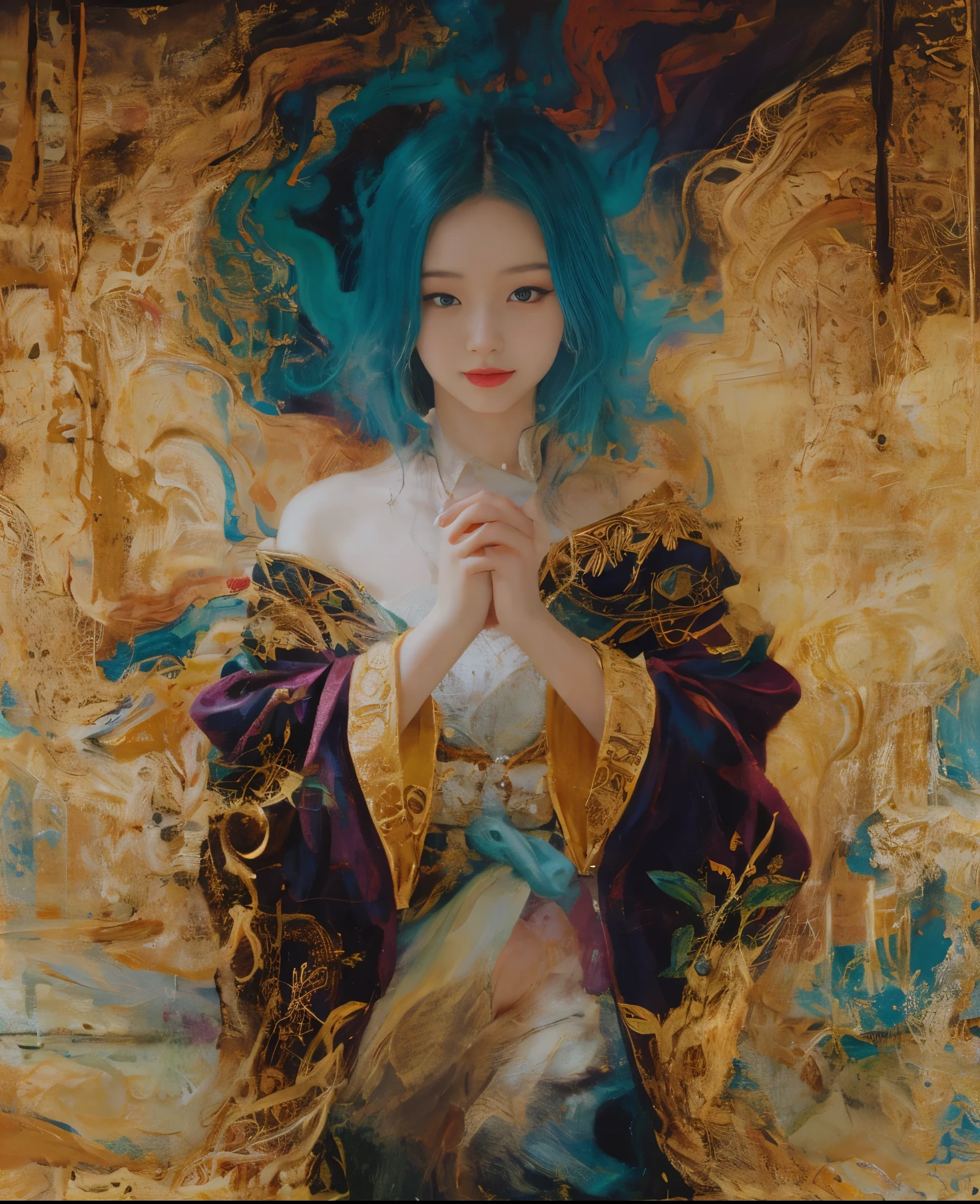 woman in the woods, young and beautiful, intricate pose, realistic, clarity,
better image quality, vivid colors, sun light, delicate face, fine art,
Carne Griffiths style, golden ratio, award winning, professional,
highly detailed, intricate, volumetric lighting, gorgeous, masterpiece,
sharp focus, depth of field, unreal engine, perfect composition,
digital art on pixiv, artstation, 8k, hdr
