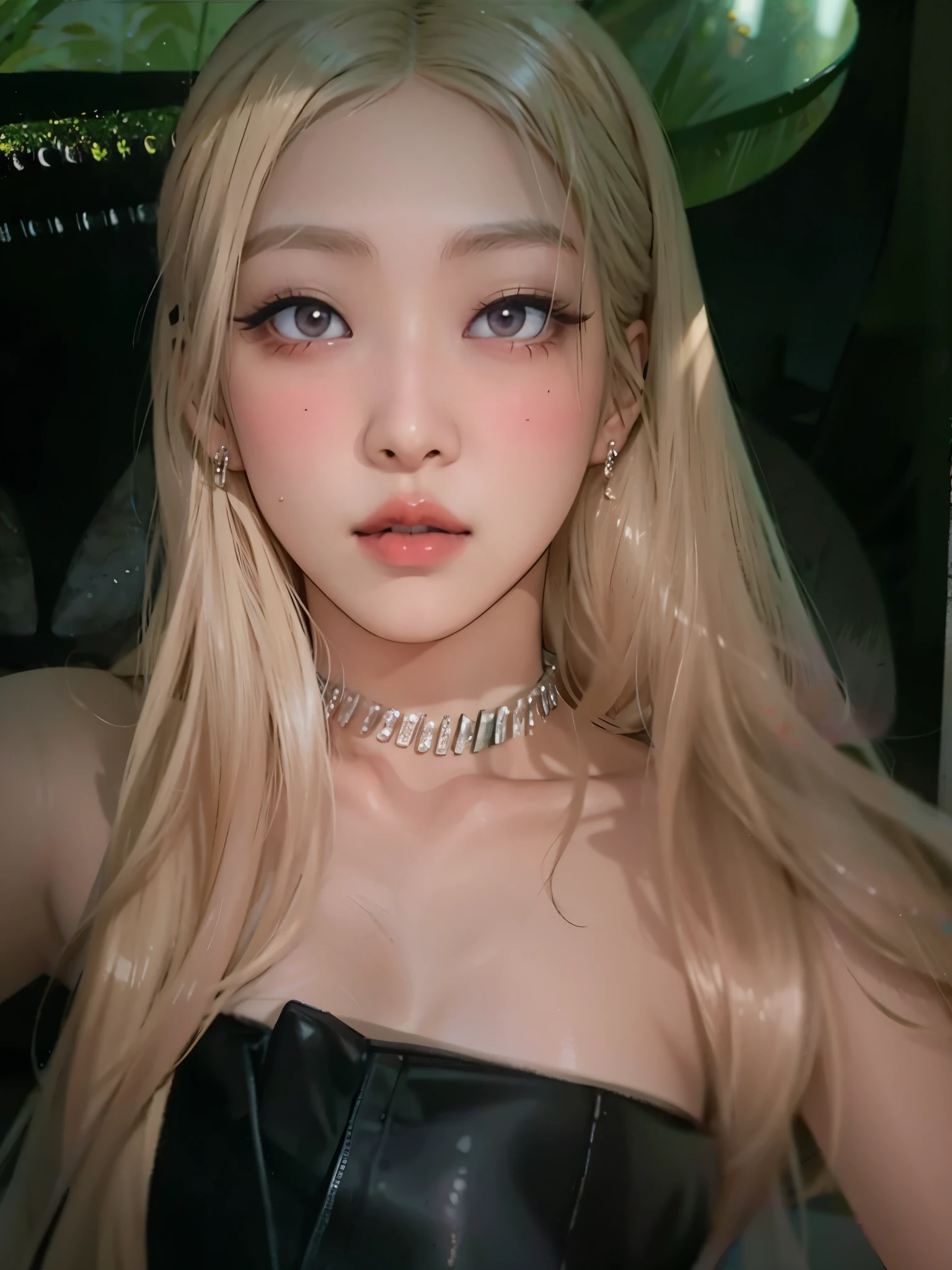 um close up de uma mulher com longos cabelos loiros usando um vestido preto, ning ning de aespa, portrait of ning ning do aespa, cl, jennie kim, jennie do blackpink, aespa, ning ning, aespa ning ning, tzuyu de duas vezes, bbwchan, taken at the beginning of 2020, Jinyoung Shin, ning ning, aespa girl, loira 