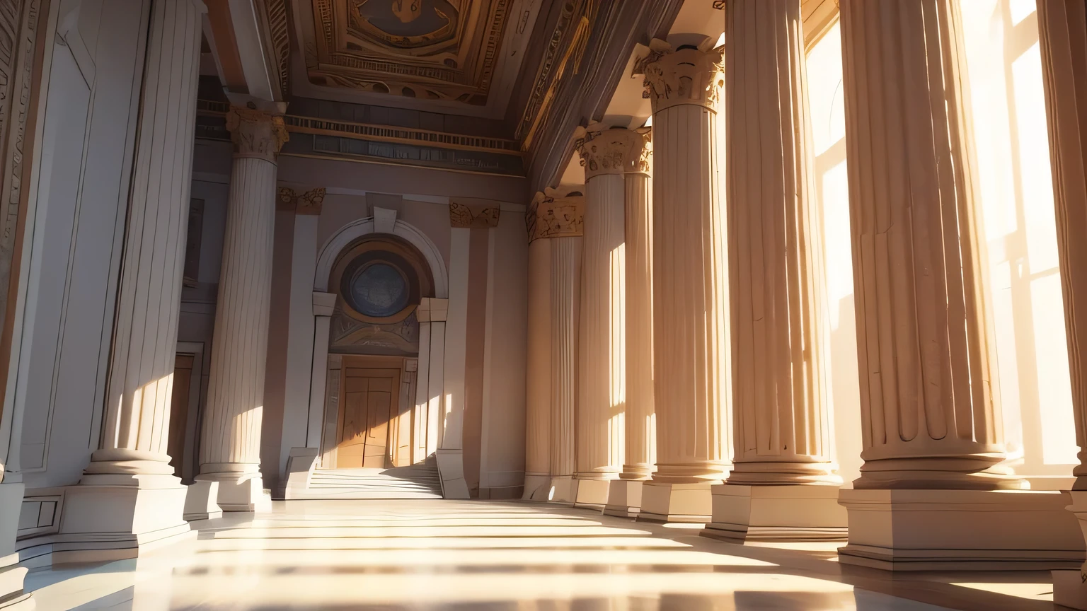 The prompt for generating a high-quality image of the interior of the ancient Greek Senate, with numerous columns, should include the following details:
Ancient Greek Senate Interior, Numerous Columns, Marble Material, Intricate Carvings, Detailed Architecture, Grand Hall, Sunlight Streaming Through Windows, Mosaic Floors, Pillars Reaching to the Ceiling, Historical and Legendary Ambiance, Authentic Greek Artistry, Fine Details, Vibrant Colors, Soft Natural Lighting, Majestic Atmosphere, Neoclassical Design, Timeless Beauty
(best quality,4k,8k,highres,masterpiece:1.2), ultra-detailed, (realistic,photorealistic,photo-realistic:1.37), HDR, UHD, Studio Lighting, Ultra-fine Painting, Professional, Vivid Colors, Bokeh