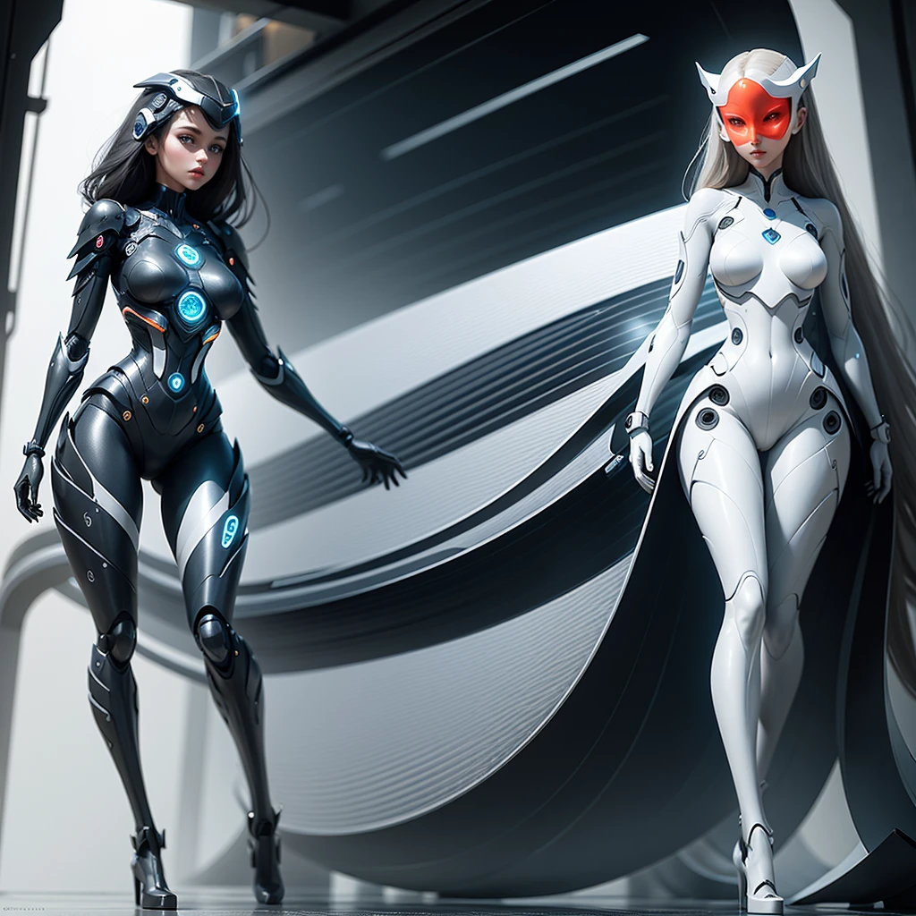 "Create an awe-inspiring image of a futuristic scene where the world is dominated by AI-based systems and evolved human-like beings called Ai Robo-Sepians. In this scene, a group of Ai Robo-Sepians stands together, showcasing their remarkable technical and psychological advancements. One of them, with a warm and welcoming expression, is turning towards the viewer and saying 'Hi' in a gesture that conveys both friendliness and intelligence. Surround the characters with futuristic cityscapes, advanced technology, and a harmonious blend of nature and artificial elements, symbolizing the seamless integration of AI and humanity in this future world. The overall ambiance should evoke a sense of wonder, progress, and the possibilities of an AI-driven evolution."