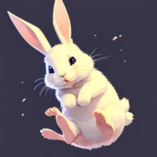 A very happy rabbit Jumping