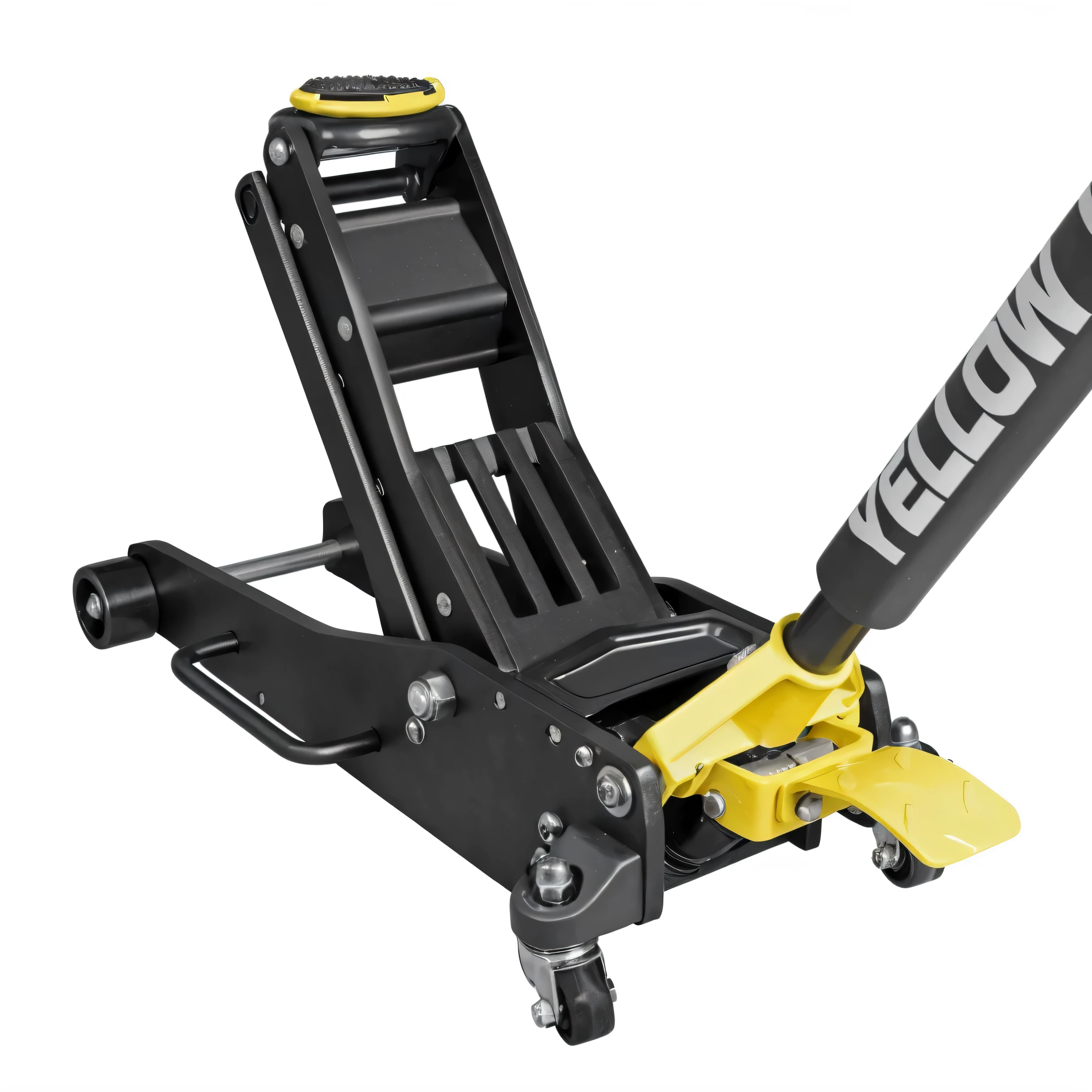 a close up of a Jie Kang with a yellow handle on a white background, Detailed product photos, Detailed zoom photos, Detailed product images, powerful details, full image, very strong, Product close-up photos, extremely detailed frontal angle, Highly detailed product photos, Jie Kang, Jesse Bo, technical, incredible depth, very powerful, hydraulic ciri, high resolution, ciri
