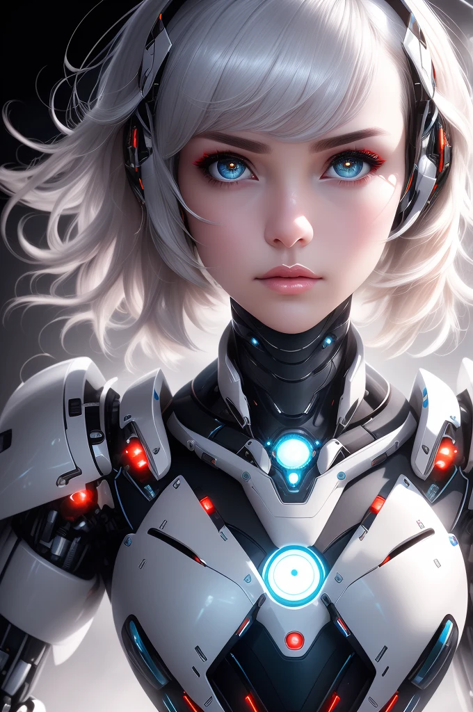 a performance portrait of a pliant [goddess|babe] , (edgMechagirl, a woman in a mecha outfit,futuristic armor,wearing edgMechaGirl cyber_armor :1.2), perfect face, pretty face, coral eyes, titian hair, long hair, flat chest, lush detail, absurdres,
