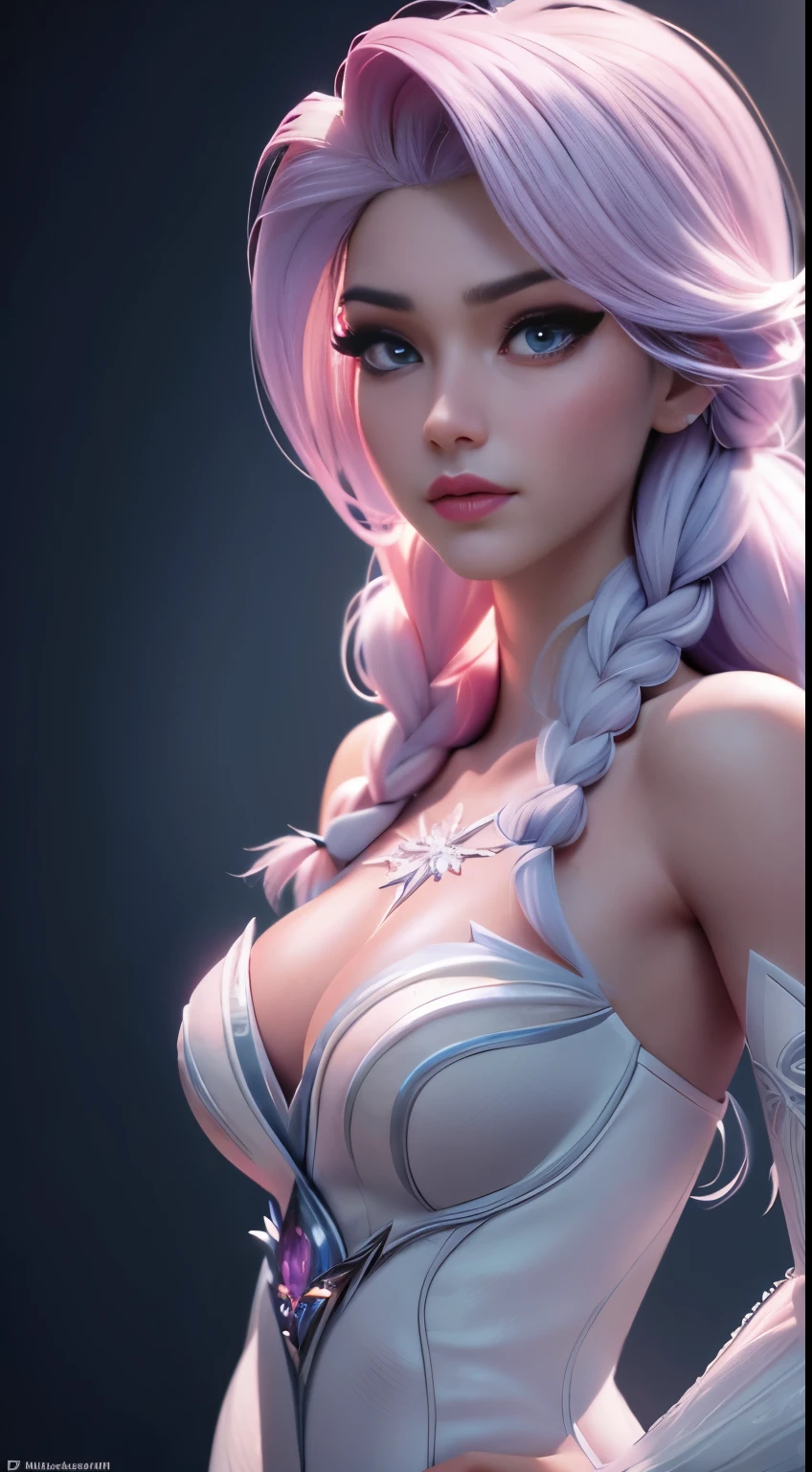 (elsa frozen-rose quartz SU mezclando modelos .) (ultra FUSIÓN) Highly detailed CG unity 8k wallpaper, style shot, complex, high detail, dramatic, highest quality movie still image, very detailed, masterpiece, best quality, character design, Elsa, Elsa from Frozen,Diamante Rosado fusión (( Dark style)), realistic ultra-detailed rendering style, natural light, sharp character design, (hard focus, 8k), (((natural skin texture))), 8k textures, soft cinematic lighting, adobe lightroom, dark room, hdr, Sophisticated, Elegant, Rich Detail, Sharp Focuilm Look) )), Soothing Tones, Detail Frenzy, Intricate Detail, Super Detail, Low Contrast, Soft Film Lighting, Dull Colors, Exposure Blending, HDR, Fade, 35mm, f/1.4, ISO64, f16, 25 sec.