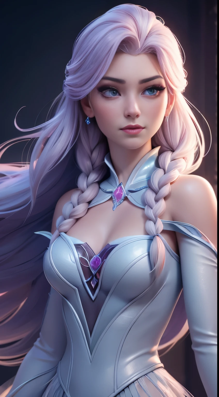 (elsa frozen-rose quartz SU mezclando modelos .) (ultra FUSIÓN) Highly detailed CG unity 8k wallpaper, style shot, complex, high detail, dramatic, highest quality movie still image, very detailed, masterpiece, best quality, character design, Elsa, Elsa from Frozen,Diamante Rosado fusión (( Dark style)), realistic ultra-detailed rendering style, natural light, sharp character design, (hard focus, 8k), (((natural skin texture))), 8k textures, soft cinematic lighting, adobe lightroom, dark room, hdr, Sophisticated, Elegant, Rich Detail, Sharp Focuilm Look) )), Soothing Tones, Detail Frenzy, Intricate Detail, Super Detail, Low Contrast, Soft Film Lighting, Dull Colors, Exposure Blending, HDR, Fade, 35mm, f/1.4, ISO64, f16, 25 sec.