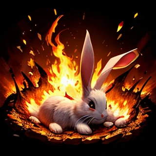 Rabbit falling into hell