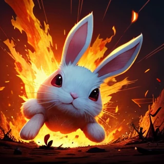 Rabbit falling into hell