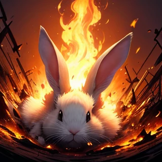 Rabbit falling into hell