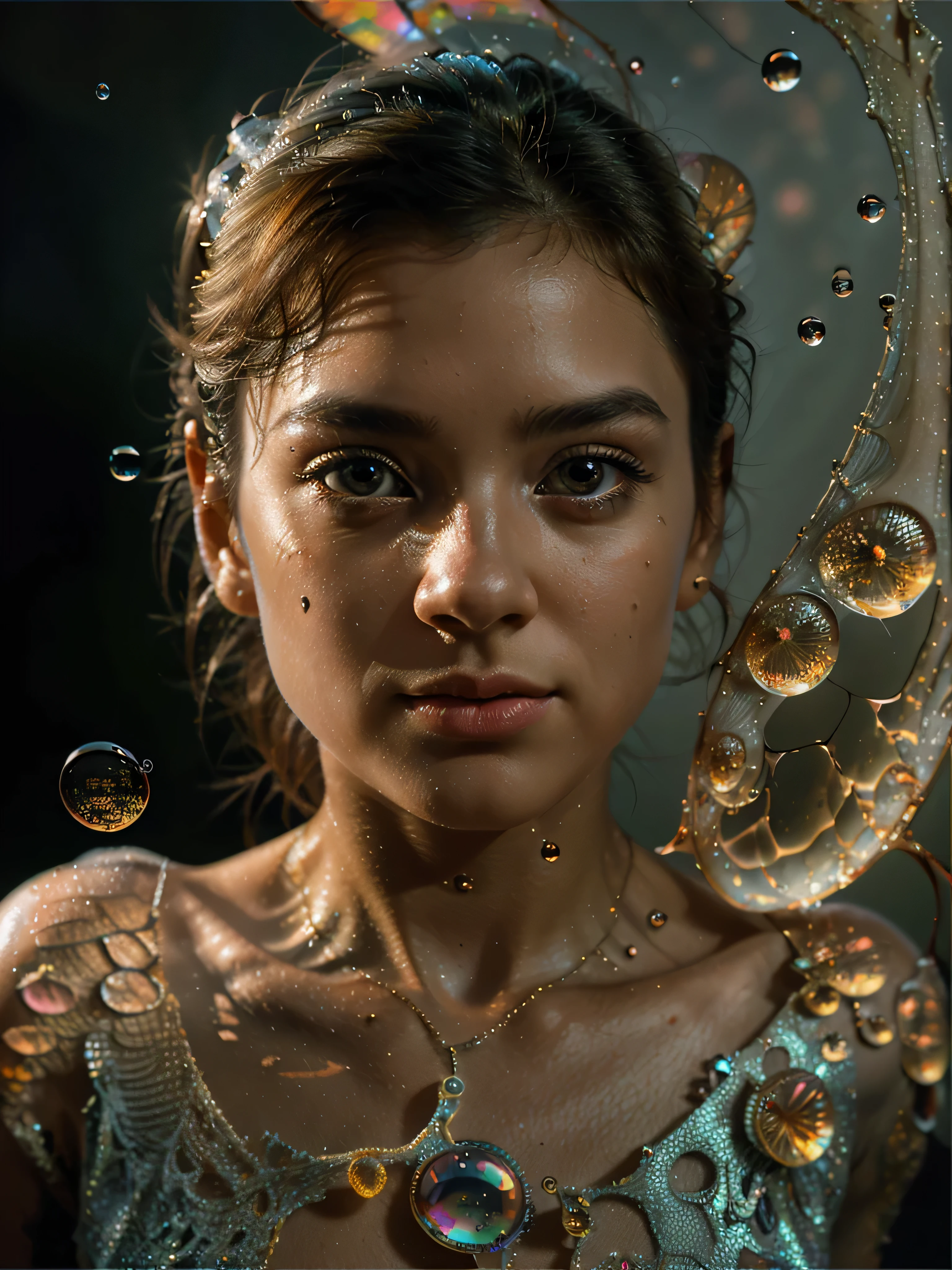 masterpiece, best quality, 3D, realistic,{macro close-up of a lot of tadpoles and little fish, admiral fish swimming on the beautiful face of a 20 year old girl: 2,0}, beautiful, colourful, smooth skin, illustration, artstation, painting by stanley artgerm lau, sideways glance, foreshortening, extremely detailed 8K, smooth, high resolution, ultra quality, true light, glare, Iridescent, Global illumination, real light, real shadow, hd, 2k, 4k, 8k, 16k, realistic light, realistic shadow, soft light, dream light,