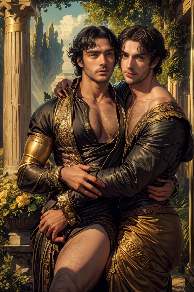 um retrato de(( um homem belo como os Deuses )), ((peitoral forte e largo)), pernas fortes e musculosasin high definition, em 8K de ((um homem)) de 18 anos, (( Homem)), Deus do Mar, Deus do Oceano, Luthien, arte de deus, Deus da mitologia grega, Deus da Lua, Deus do amor e da paz, deus bonito, Mitologia do Deus da Terra, o deus Eros, Um retrato impressionante de um deus, Frank Kelly Freas, Estilo Karol Bak, ((beautiful face)), Ultra Definition, melhor qualidade, 32k ultra , Ultra HD