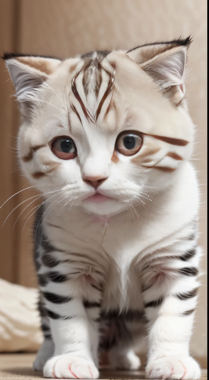 RAW photo, absurd, high quality, realistic, scottish fold, kitten, no background,, 8K UHD, Digital single-lens reflex camera, film grain, Fujifilm XT3, 20mp, be familiar with, sharp focus,