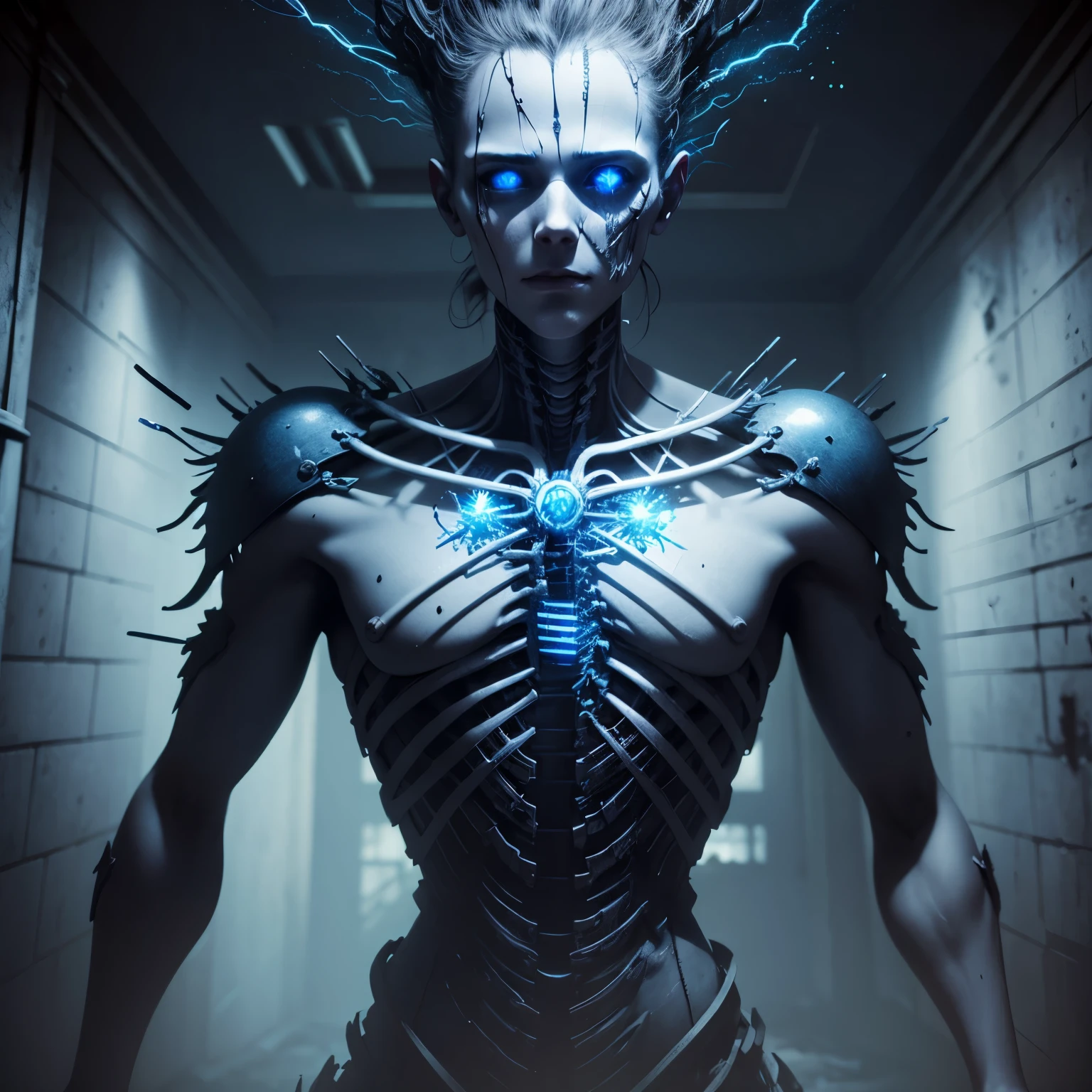a close up of a man surrounded by many alien creatures, frame from prometheus movie, nekro xiii, movie still of a alien cyborg, scene from prometheus movie, nekro iii, still frame from prometheus, cgi clay sculpture, nekro, scene from the movie prometheus, daniel dociu, cgsociety ) --auto --s2