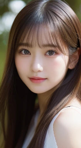 highest quality, soft light, ultra high resolution, (realistic:1.4), full_body,RAW photo, 1 japanese girl, alone, cute, (pupil, light in the eyes), detailed beautiful face,(High resolution details of human skin texture), (long hair), outdoor,skirt, (portrait),spring,big smile,sox,chirarhythm
