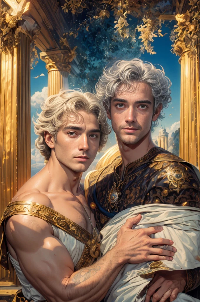 um retrato de(( um homem belo como os Deuses )), ((peitoral forte e largo)), pernas fortes e musculosasin high definition, em 8K de ((um homem)) de 18 anos, (( Homem)), Deus do Mar, Deus do Oceano, Luthien, arte de deus, Deus da mitologia grega, Deus da Lua, Deus do amor e da paz, deus bonito, Mitologia do Deus da Terra, o deus Eros, Um retrato impressionante de um deus, Frank Kelly Freas, Estilo Karol Bak, ((beautiful face)), Ultra Definition, melhor qualidade, 32k ultra , Ultra HD