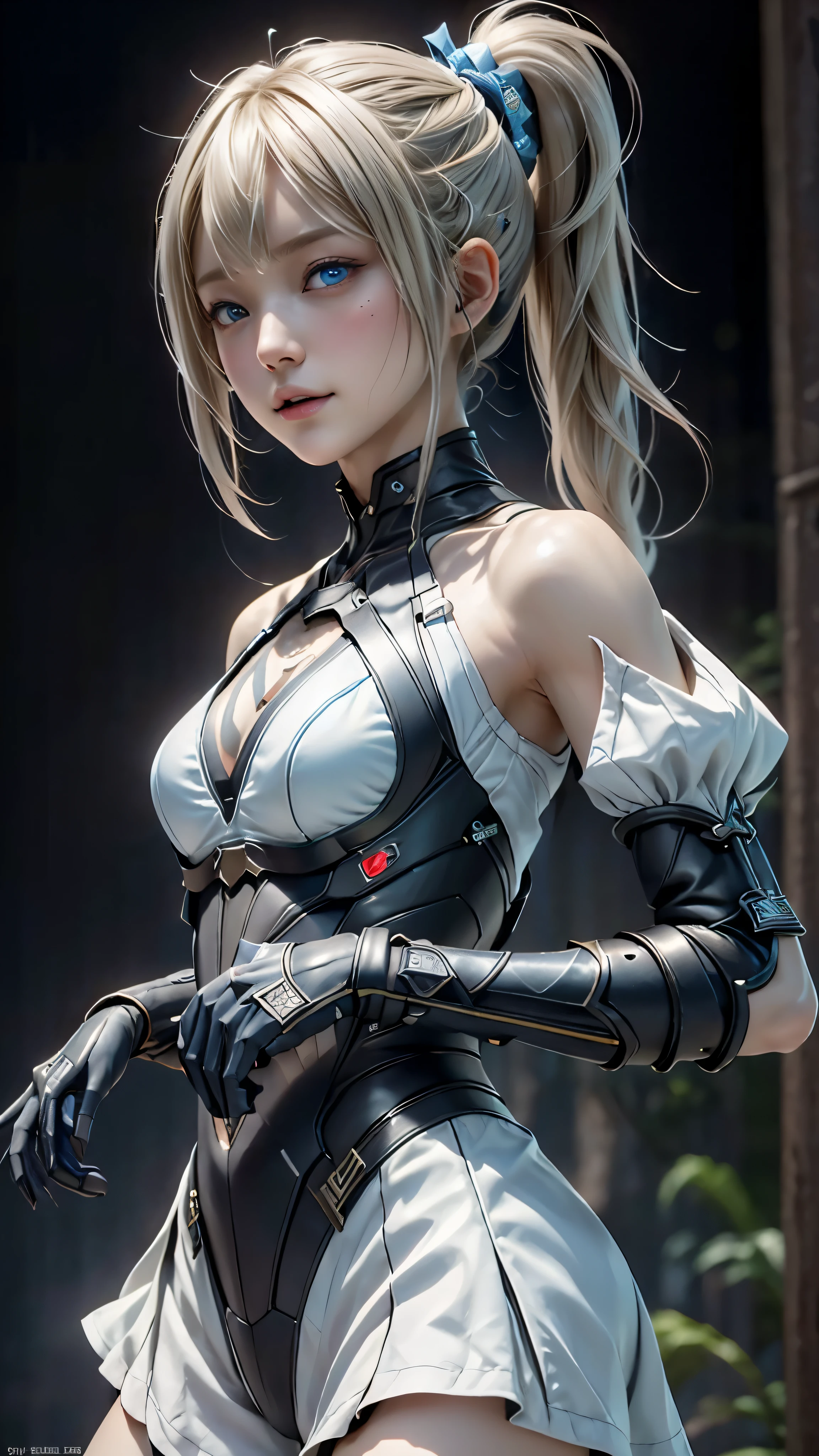 ((highest quality)), ((masterpiece)), (be familiar with:1.4), 。.。.。.3D, beautiful cyberpunk woman image,nffsw(high dynamic range),ray tracing,NVIDIA RTX,super resolution,unreal 5,scattered below the surface,PBR texturing,Post-processing,anisotropic filtering,written boundary depth,maximum clarity and sharpness,multilayer texture,Albedo and specular maps,surface shading,Accurate simulation of light-matter interactions,perfect proportions,octane rendering,two-tone lighting,wide aperture,Low ISO、White balance、Rule of thirds、8,000 students、(())(((white and blue clothes)))((blonde))