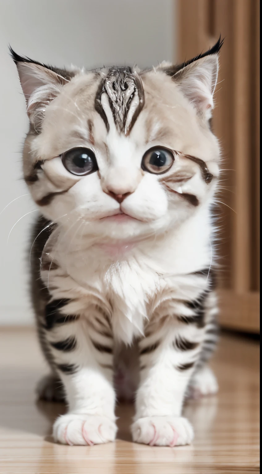 RAW photo, absurd, high quality, realistic, scottish fold, kitten, no background,, 8K UHD, Digital single-lens reflex camera, film grain, Fujifilm XT3, 20mp, be familiar with, sharp focus,