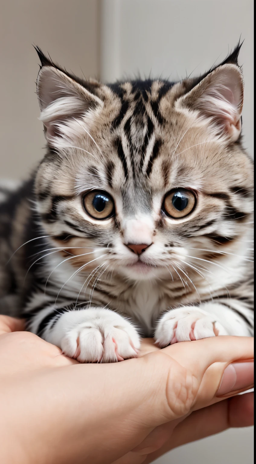 RAW photo, absurd, high quality, realistic, scottish fold, kitten, no background,, 8K UHD, Digital single-lens reflex camera, film grain, Fujifilm XT3, 20mp, be familiar with, sharp focus,