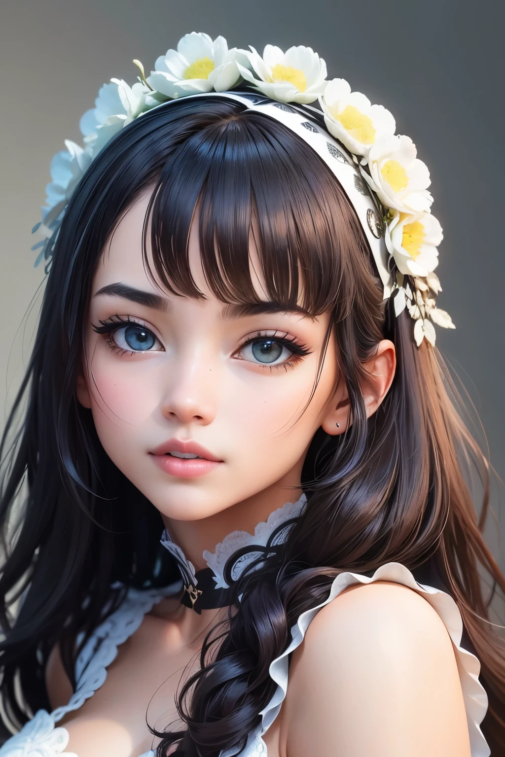 Digital 3D, Anime & Manga, Drawing, Beauty, BigEyes, Fantasy, SciFi, Pastel Colors, perfect girl, soft lighting, detailed face, perfect face, intricate artwork masterpiece, magazine, vogue painting, intricate body, ultra high quality model, octane render perfect woman highly detailed, Kawaii, Beauty, BigEyes, PastelColors, so cute