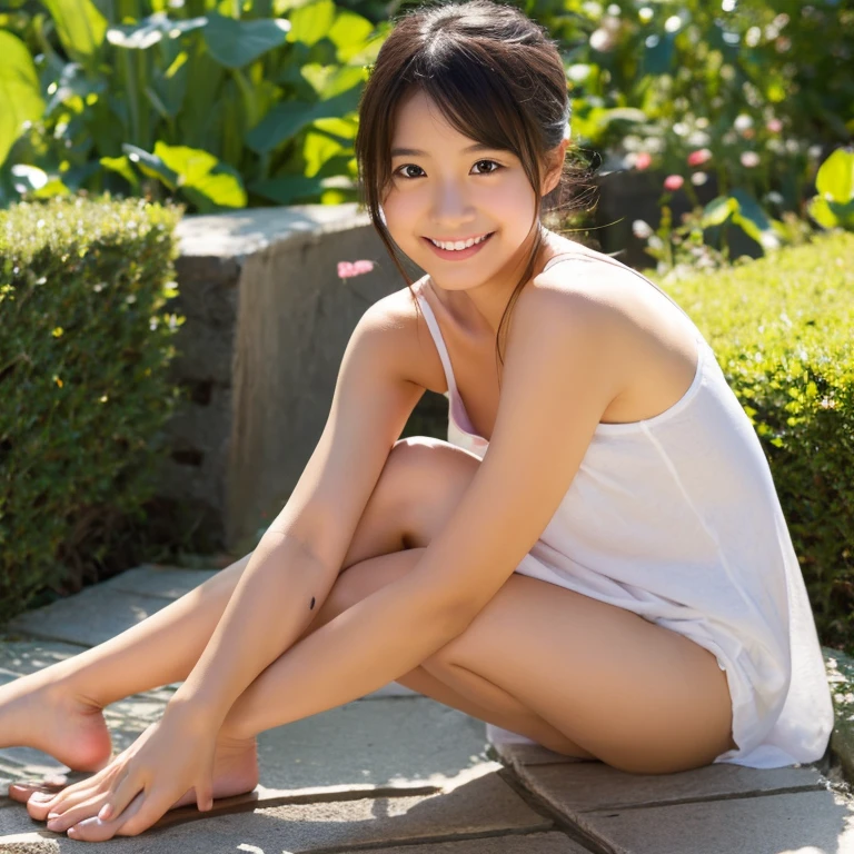 body,feet,全body像,whole body,cute japanese girl,innocent face,Transparency,young face,innocent face,naked,smile
