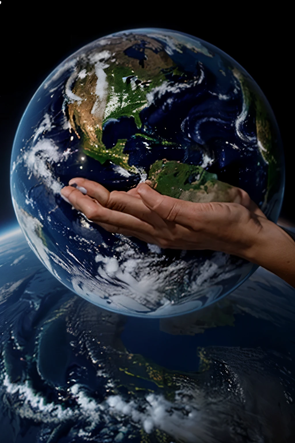 giant hands holding planet earth
, Mysterious