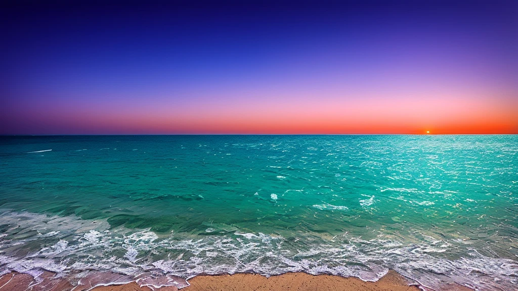 Crystal clear sea、Blue sky