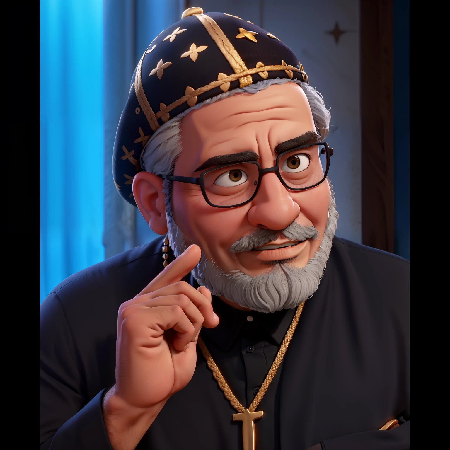 a close up of a man with a beard and a hat, Saadane Afif, Maher is moody, ortodoxo saint, Ahmed Merheb, Mohammed Chahin, Sheikh, Sayem Reza, nekro petros afshar, sky on Earth, Carlos Samuel Araya, Mohamed Reda, Direction: Tahir Salahov, ortodoxo, Arauto Ortega