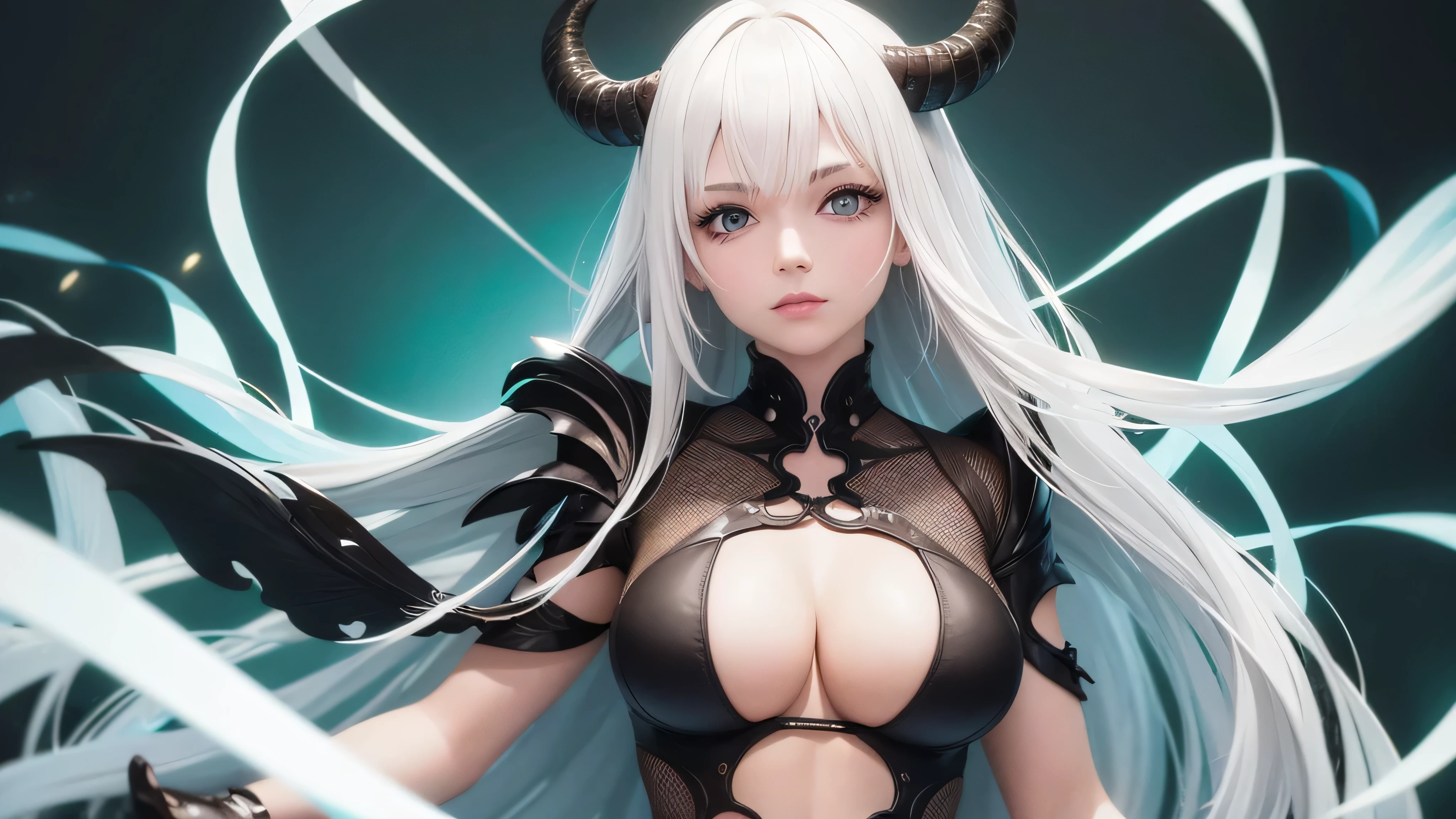 score_9, score_8_up, score_7_up, rating_explicit, masterpiece, best quality, absurdres, hyperdetailed, raw photo, best quality, high quality, vivid colors, 8K, best quality, ultra detailed. ((Hermaphrodite)), ((Baphomet)), Kama (fate), beautiful, young, long white hair, glowing eyes, goat ears, demon horns. Purple skin. Deity, ((Demon Goddess)), giant halo very detailed, halo framing body, inverted pentagram above head. Beautiful face, enigmatic smile. ((Futanari)), viril, grotesque penis, hard penis, large labia, large vagina, large vulva, huge clitoris, stretched vagina, black precum. Muscular body, abs, six arms, extra arms connected to shoulders, very thin waist, exposed breasts, exposed genitalia, grotesque nipples,black nipples,lactating black liquid,blackened limbs,blood red extremities. Bodysuit armor, gold and gems jewelry, shoulderpads, metal thong, thighlets, armlets, choker, big necklace, metal collar, cock rings, pubic tattoo, pierced nipples, nipple rings, nipple jewels, chain belt, metal girdle, metal garter belt, see-through silk cloak. Dynamic poses, modeling, dancing, posing for an audience. Satanic temple background, candles, skulls, skeletons, pentagrams, dagger, bell, chalice, satanic iconography, worshipers. Divine, godrays, ethereal, divine light.