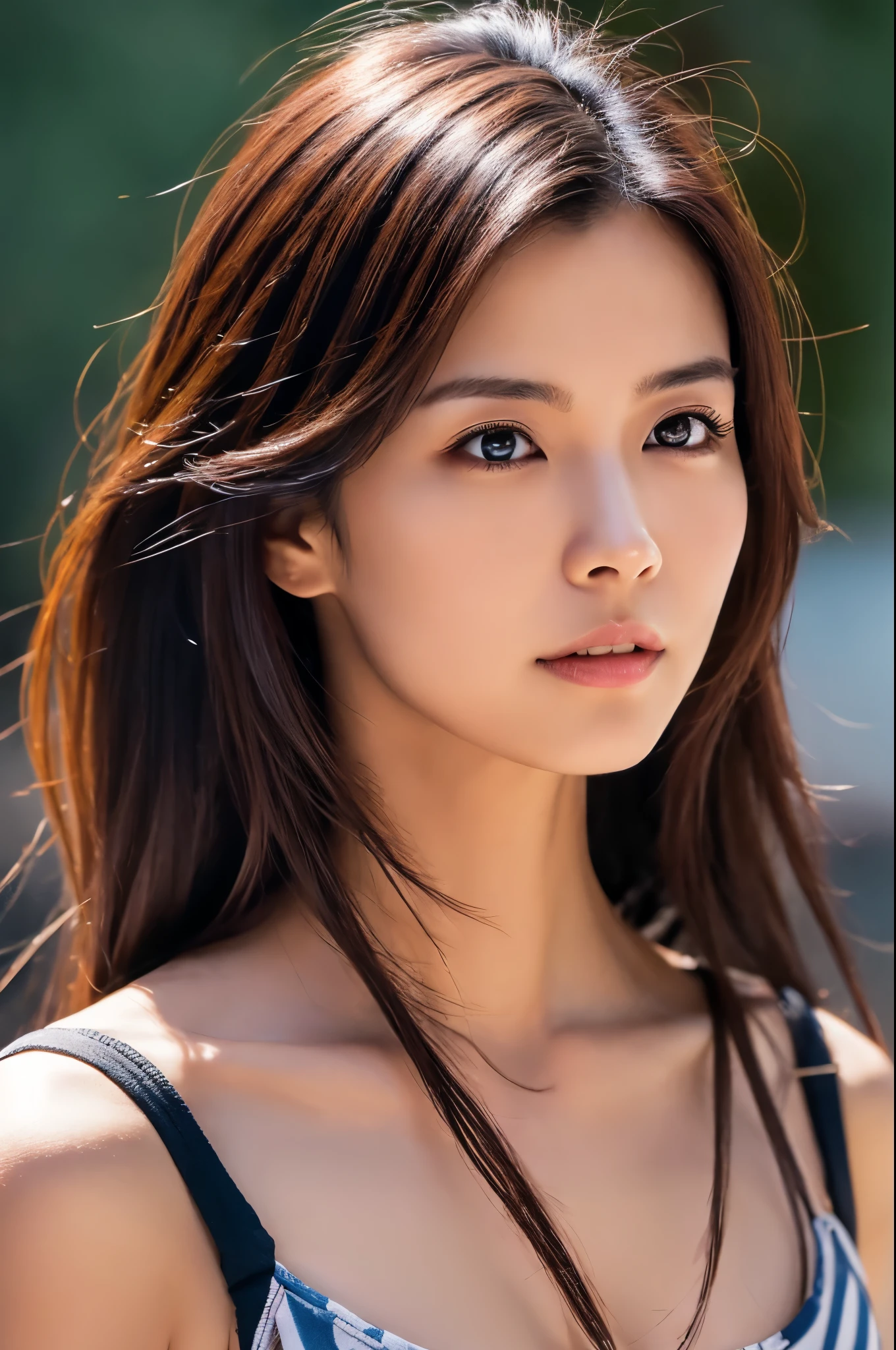 A skinny Japanese lady, (best quality,4k,8k,highres,masterpiece:1.2), ultra-detailed, (realistic,photorealistic,photo-realistic:1.37), half body shot.