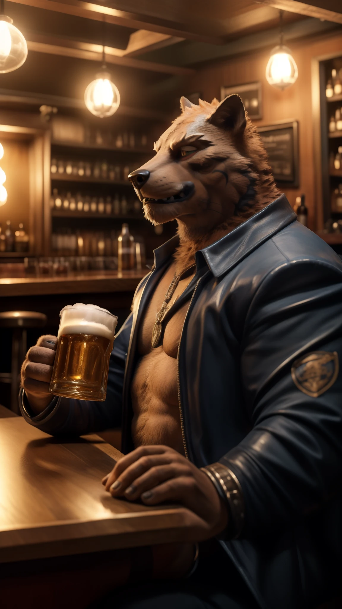 An extremely fucking awesome portrait of Grant alone in a bar drinking beer, completely drunk, looking at this disgrace of a spectator who is stoned and stoned at the same time, this misfortune has to be very realistic and in 3D in Full HD 990k