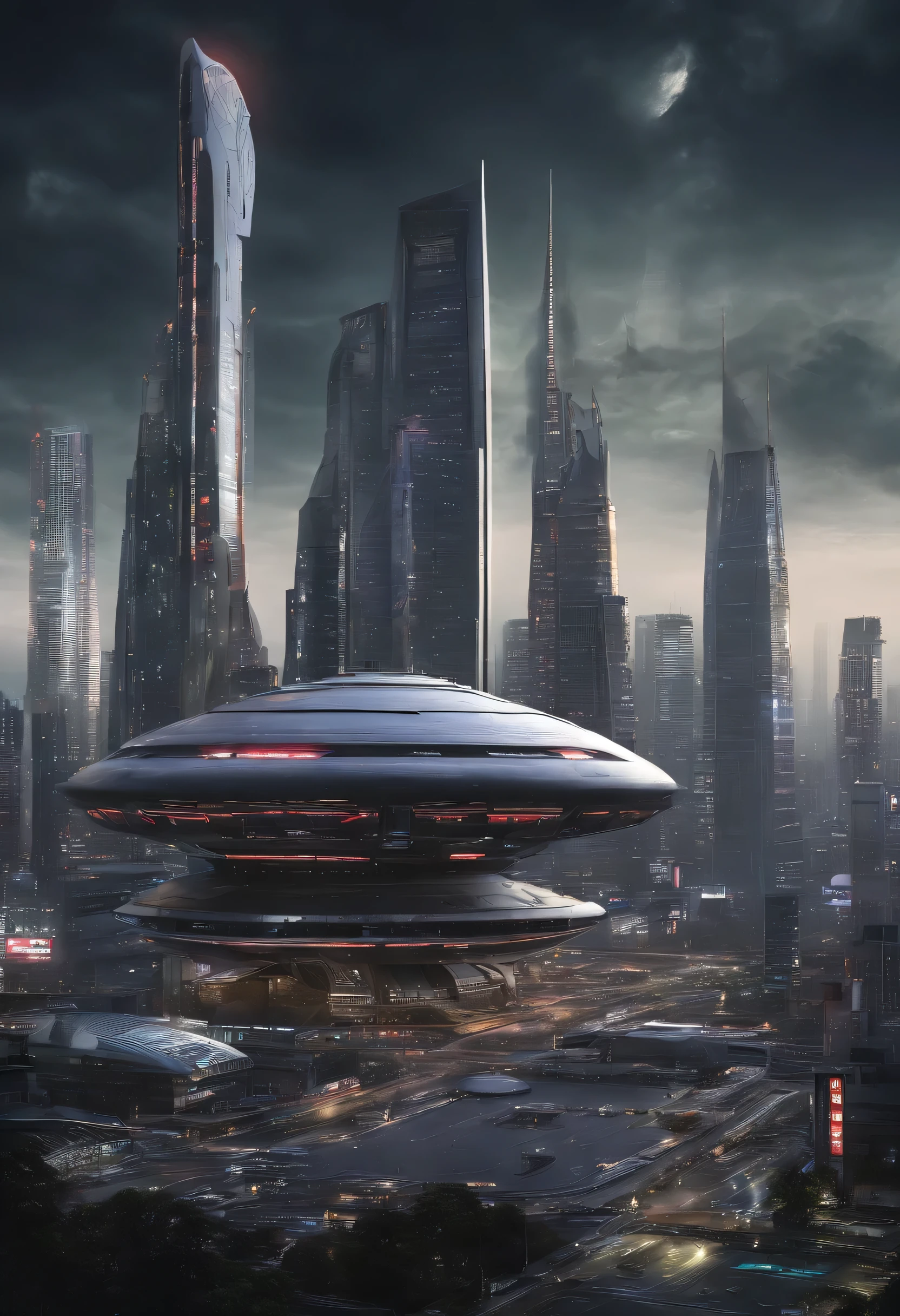 Futuristic cities、kosmos、spaceships、Spaceship Base、Spacecraft Airfield、Huge city、Futuristic City Tokyo、Tokyo 100 Years Later、Megalopolis Tokyo、Skyscrapers in Nishi-Shinjuku