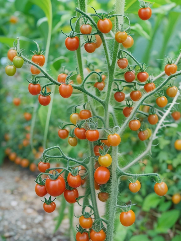 home garden,Tomato field,(small tomato)