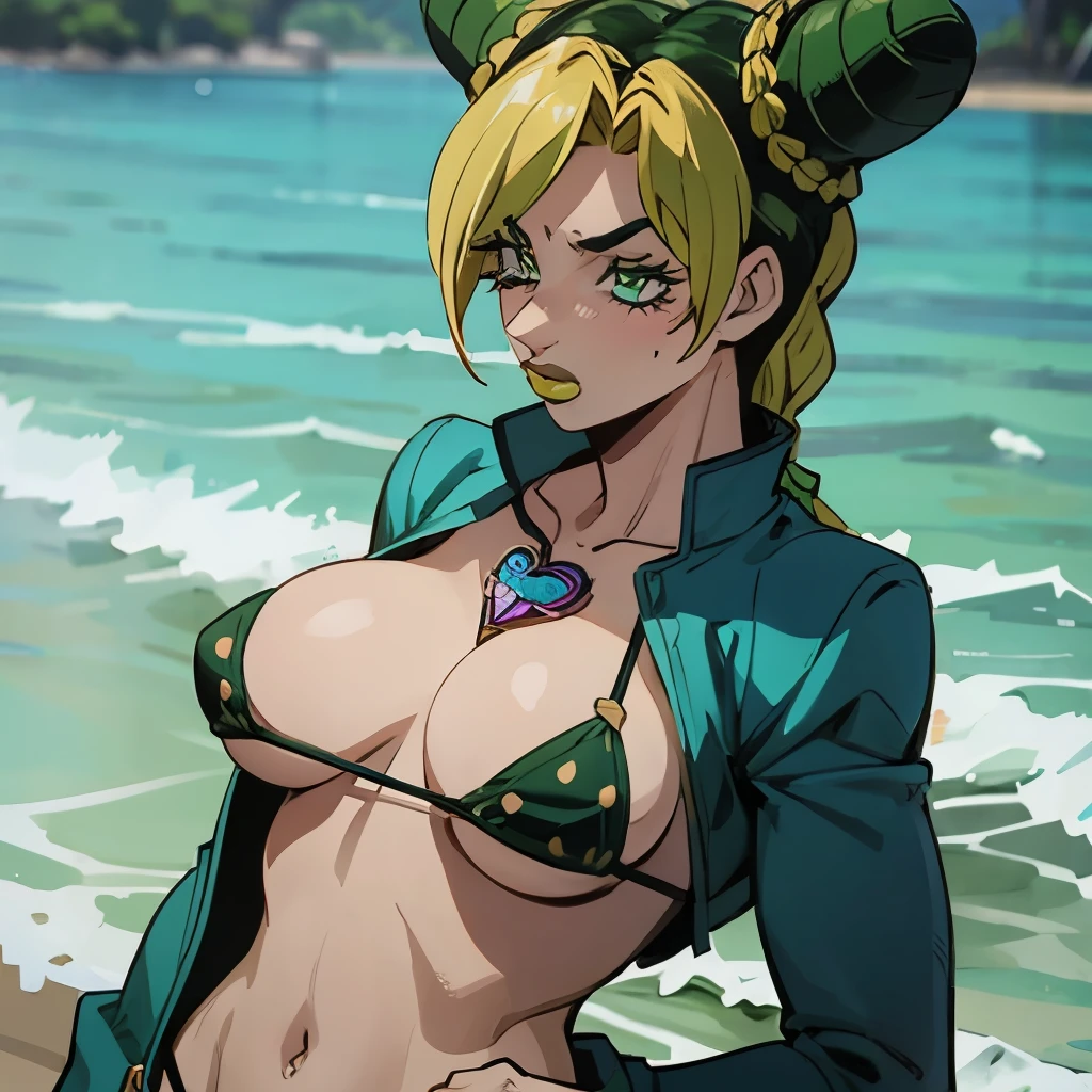 Jolyne, micro bikini, big breasts