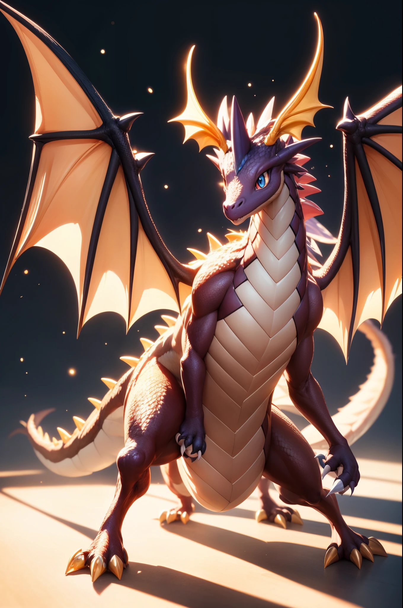 Deformed dragon, ice attribute, small wings, cute eyes, pokemon like creature, detailed eyes, no humans, official art, Exquisite textures, bokeh, high quality render, beautiful, aesthetic, 8k artistic photography, ultra realistic illustration, 16K, photorealistic concept art, volumetric perfect light, high contrast, absurdres, masterpiece, best quality