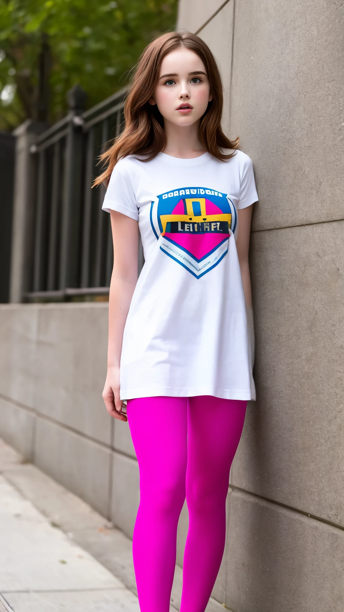 13 year old Zoey Deutch, legging, t-shirt dress, erection: 1.2