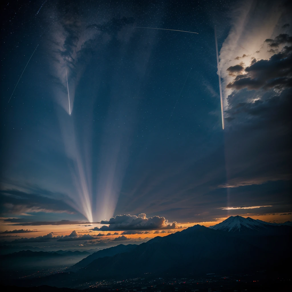Angeles celestiales en los cielos