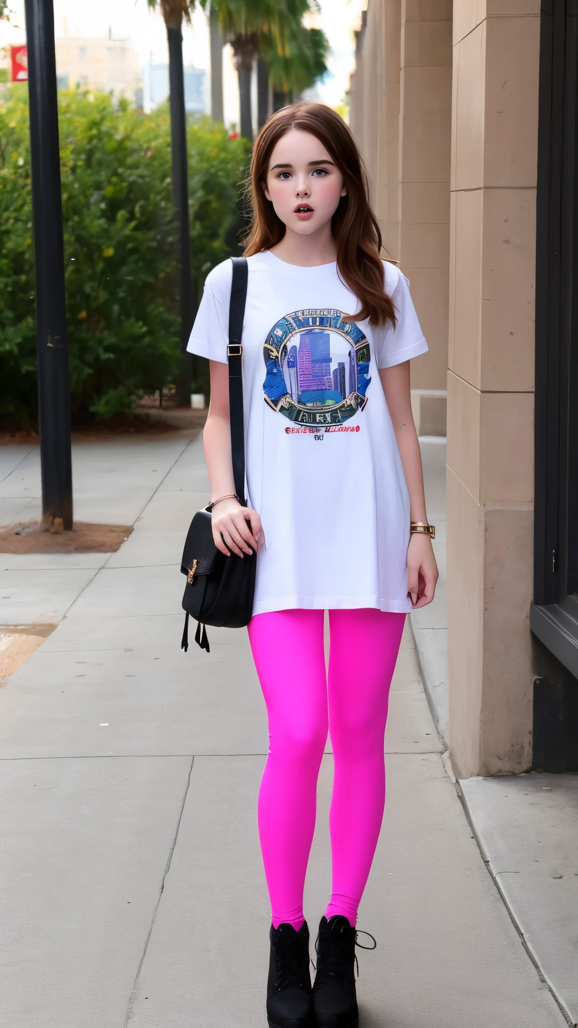  Zoey Deutch, legging, t-shirt dress, erection: 1.2