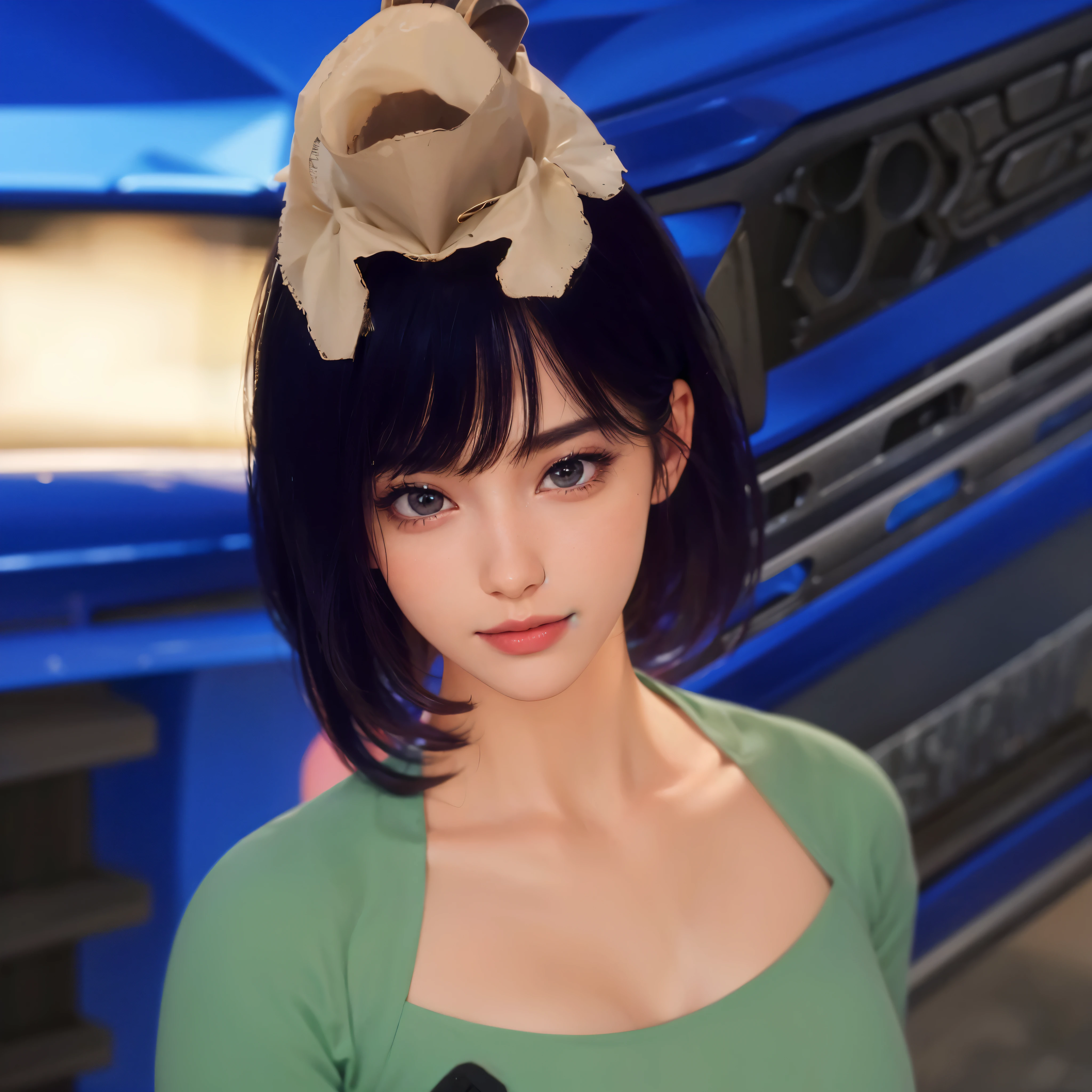 3d, ultra hd quality, woman face same as remain, same as original picture, super high resolution, pretty, top-quality, hight resolution, realisitic, masterpiece, Beautiful face, 4K, with a well-proportioned body, Beautiful face, cloth texture, intricate details, beautiful detailed face, simple background, voluminous long hairs, hyper detailed, 8K, beautiful lighting, light smile, (realistic:1.2)