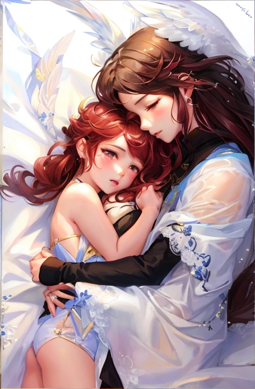 painting of a mother hugging her  son, uau and sakimichan, loish and uau, artwork in the style of Guweiz, Guweiz masterpiece, uau art, Guweiz, uau painting style, the style of uau, uau : : 5, uau |, art of uau