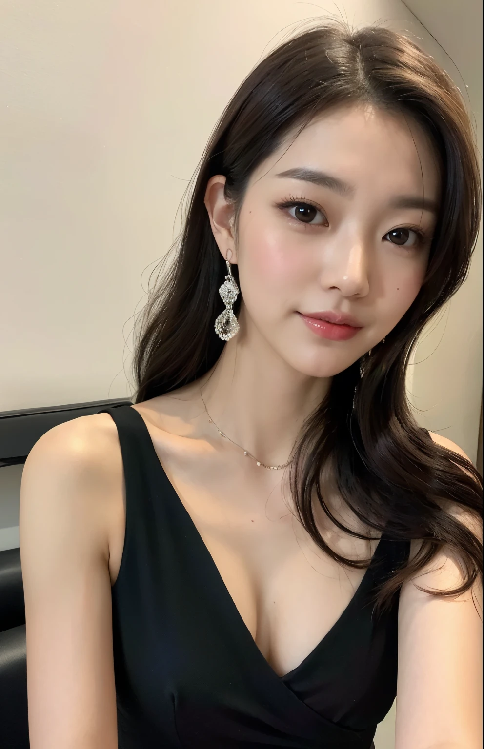 disordered posture, (very delicate and beautiful work), (masterpiece), 1 girl, cute Japan girl in black evening dress, beautiful sea background, From upper body to thighs, embarrassing, smile, veil, race, High resolution, That's ridiculous, Charmな表情, my chin went up, cheek blush, kiss face, beautiful clear eyes, green eyes, delicate neckrace, Delicate earrings, whole body, various poses, Simple background blur, Super detailed description, beautiful, Charm, Ultra-fine images, delicate face, delicate figure, thin clavicle, nice lips, beautiful big breasts, soft back, mix 4, (8K, RAW photo, highest quality), masterpiece: 1.2), (realistic, photorealistic: 1.37), one girl, cute, professional lighting, photon mapping, radio city, Physically based rendering