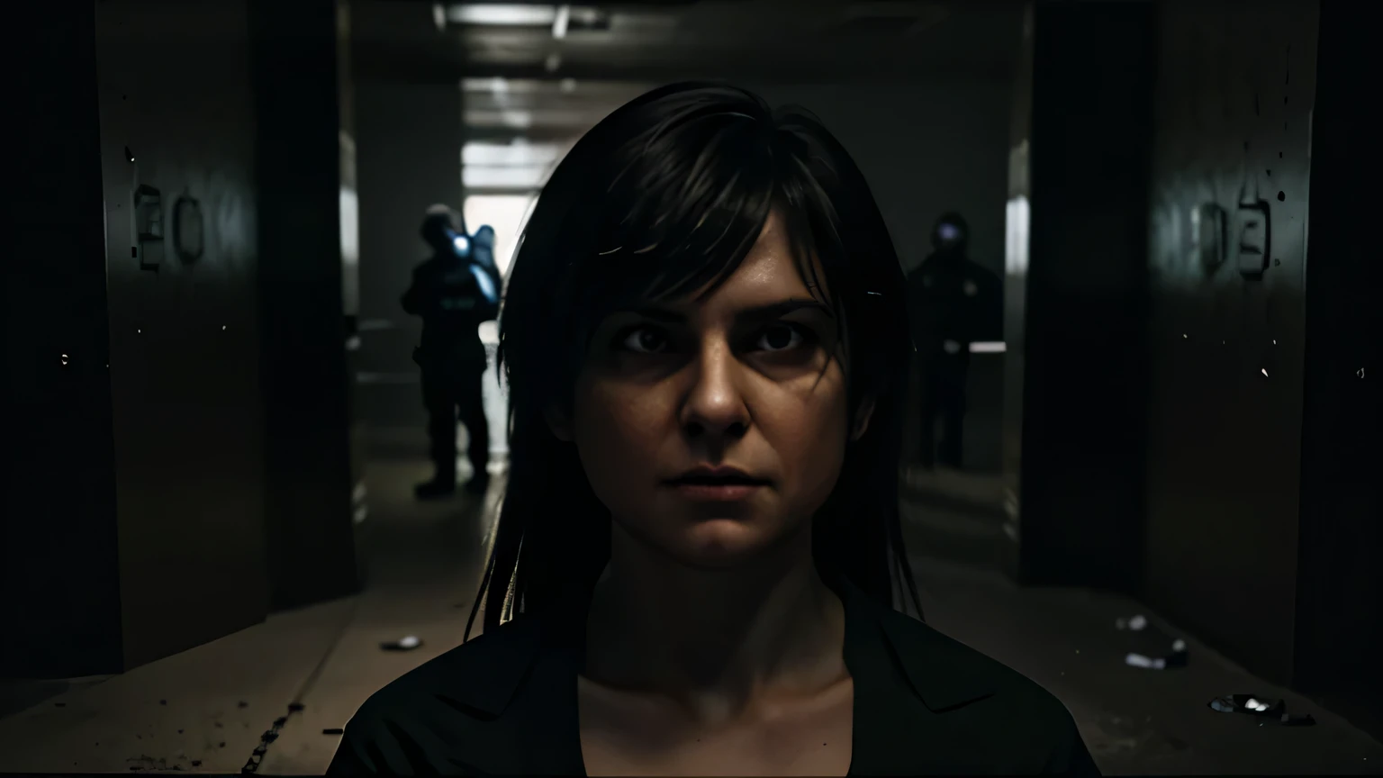 according and in line with the last prompt, i'm using seaart.ai for generative image ai,can you help me with a better prompt for this scenes : A frightened girl witnessing a dark scene with corrupt cops and another captive girl.
Shrouded in shadows, our protagonist unveils a chilling truth. In a dimly lit operations room, corrupt cops emerge from the darkness. Their faces obscured, revealing only sinister glints. In the center, a frightened girl is held captive, desperation etched on her face. Our protagonist stands at the threshold, her expression a mix of shock and horror, as the corrupt cops reveal the dark web of corruption she unwittingly stumbled upon.
Style: Surreal and dramatic, emphasizing shadows, sinister glows, and the stark contrast between the frightened witness and the corrupt cops.
Resolution: 1920x1080 pixels (16:9 aspect ratio)