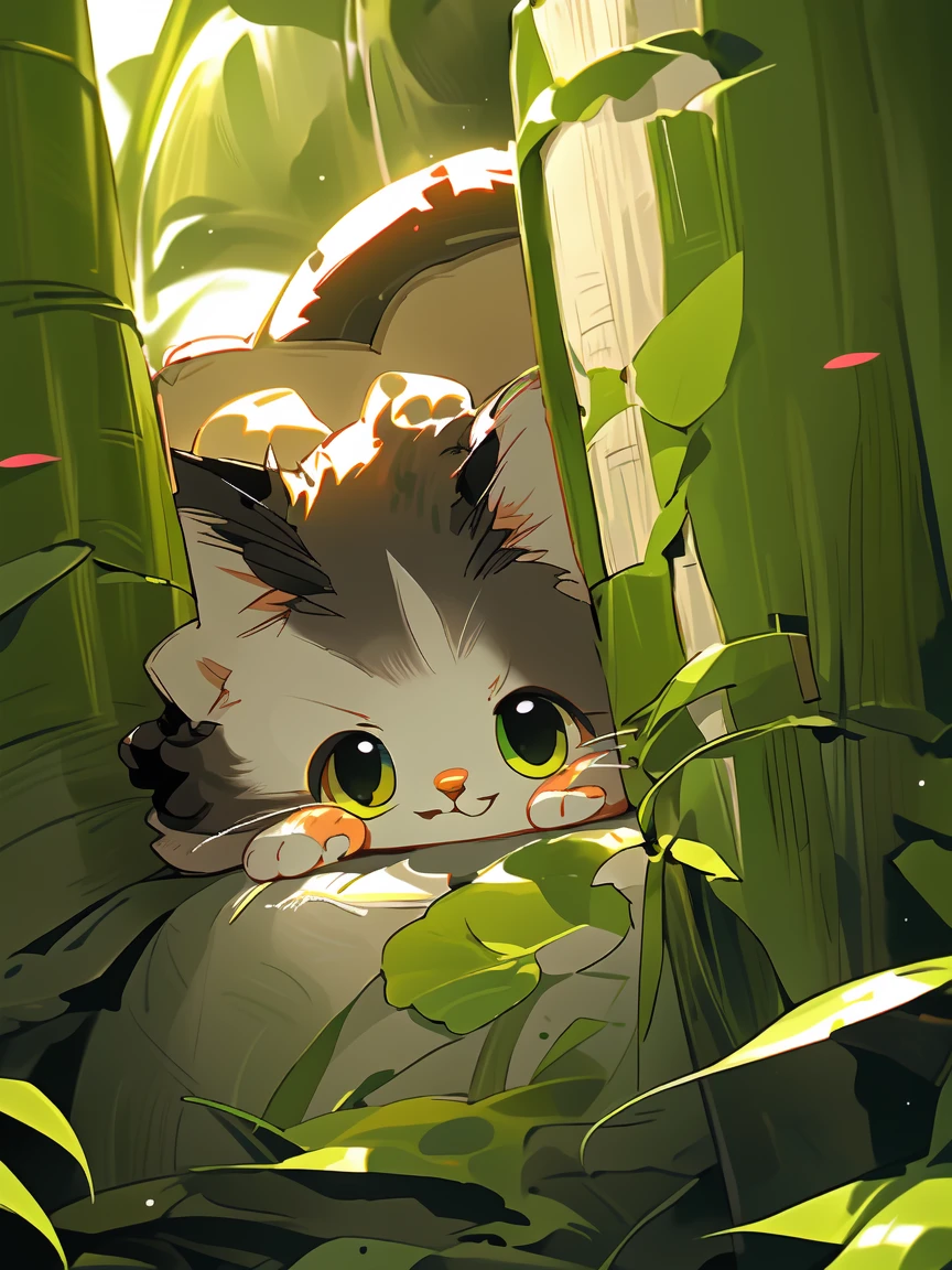 Adorable, chibi, medium sized, tabby cat