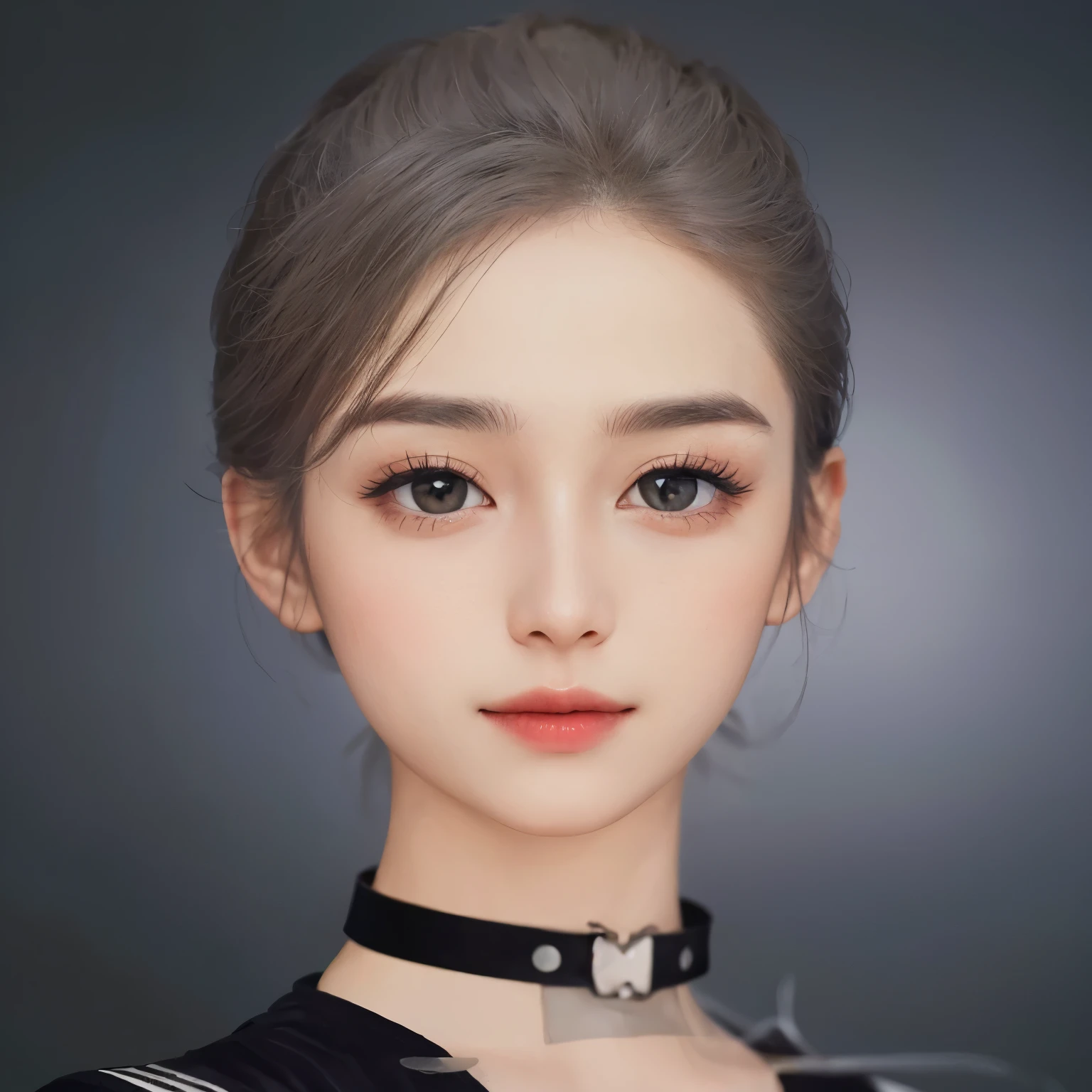 Masterpiece, best picture quality, high quality, beautiful woman, Japanese, popular Korean makeup, detailed, swollen eyes, detailed eyes, detailed skin, beautiful skin, ultra high resolution, (reality: 1.4),very beautiful, slightly younger face, beautiful skin, slender, (ultra realistic), (illustration), (high resolution), (8K), (very detailed) (best illustration), (beautifully detailed eyes), (super detailed), (wallpaper), (detailed face), looking at viewer, fine detail, detailed face, pureerosfaceace_v1, smiling, looking straight ahead, looking straight ahead, angle from waist up, realistic photo, bright lighting, professional lighting, black hair (some green), long hair, dark ruins, big red moon, gorgeous red and black dress, mature woman, long stylish bangs,