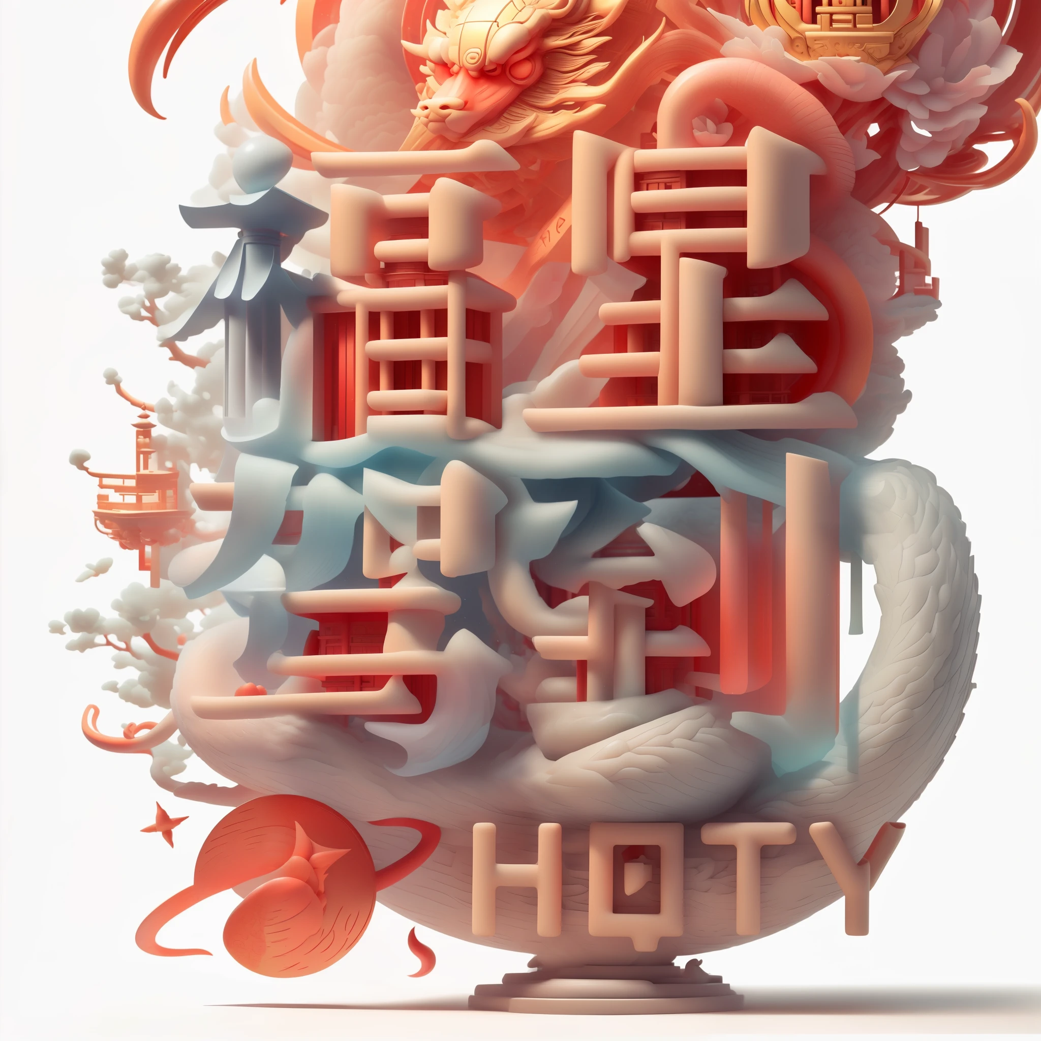 American chinese character on top of background,((simple big red background))(santan seal moon,Leifeng Tower,west lake,lotus),super detailed,high quality,gramophone record, Ray tracing,Beautiful chinoiserie,The golden curve,carp