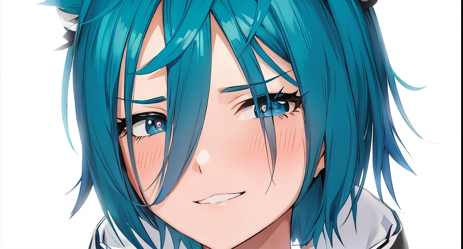 chica anime con cabello azul y ojos verdes, amigodayo, hatsune amigo face, hatsune amigo short hair, chica anime con cabello verde azulado, hatsune amigo portrait, amigo, portrait of hatsune amigo, anime moe art style, estilo animadod 3d, hatsune amigo, cara suave de anime detallada, estilo animado. 8k, 2 d estilo animado