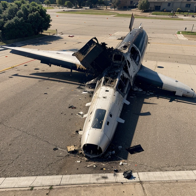 Plane crash at Modesto, California, Modesto City in California