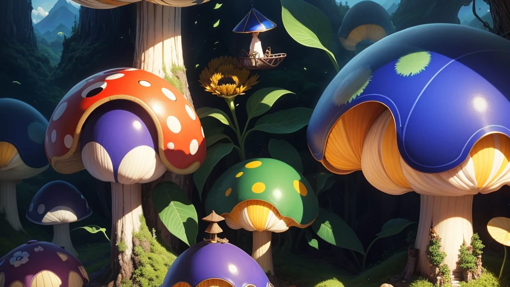 World in a bottle,heavenly paradise,Colorful mushroom house,Fairy tale world,summer,seaside,Rios,tree house,sunflower field,Lavender,Mountain,Mountain峰树,a small medieval village, Italy, village, medieval town, medieval village, 幻想Italy, quaint village, Italy杰作, medieval coastal village, medieval town景观、Cobblestone road、从街上look、look