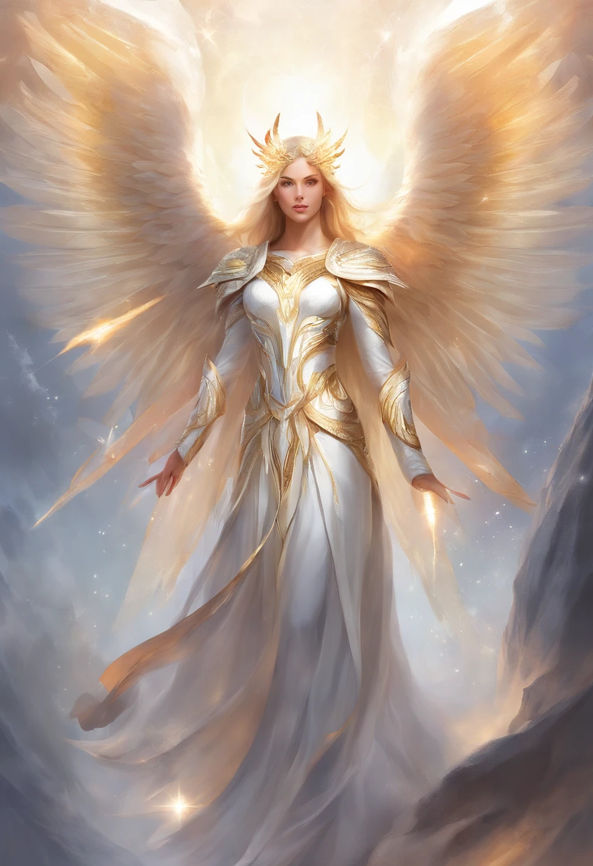 myth,archangel lucifer,12 wings on one back,white shining background,