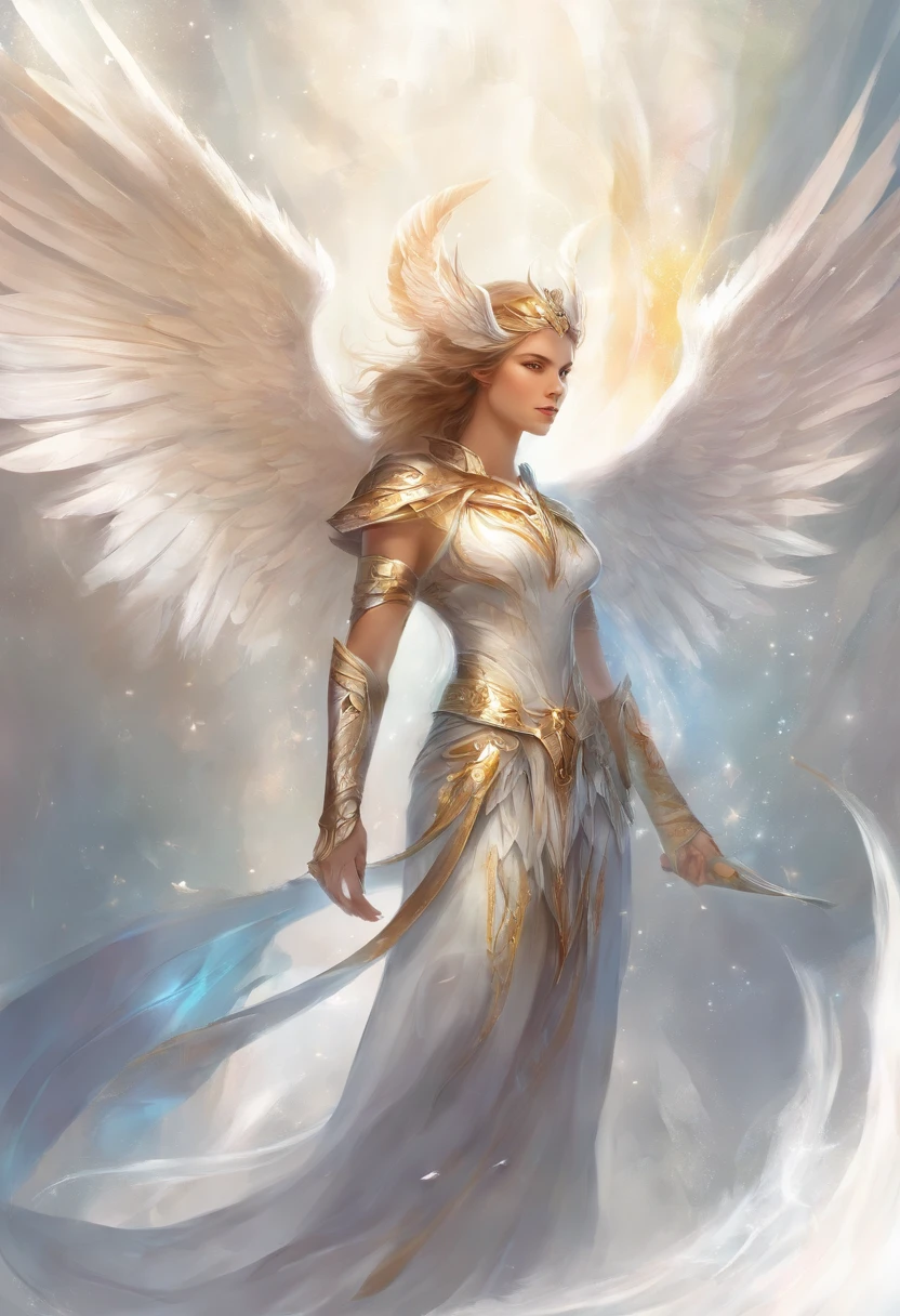 myth,archangel lucifer,12 wings on one back,white shining background,