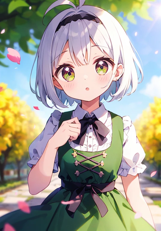 ((Sozinho:1.2)),linda garota sentada no banco do jardim,dirndl com babados,de cima,olhando pra cima,cobblestone pavement,water hair,corte bob fino,(cabelo sobre um olho),(luz solar manchada:1.2),blurry,(profundidade de campo:1.1),tilt your head,:o,(Petals),tree,borboleta