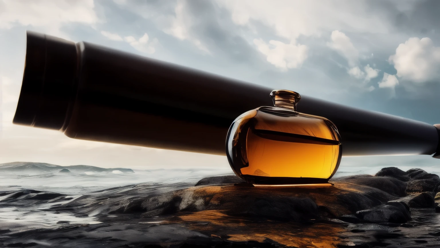 hyper ultra realistic photographs full body of A bottle, its glass darkened and pitted, emerges from the depths of the ocean, carried by a fierce storm. Inside, a cryptic message written in an unknown language, hinting at ancient civilizations and forgotten secrets. Will anyone be able to decipher the message, or will it remain a mystery forever? ratio 16:9, 4k, 8k resolution, High quality photo, high detailed, imagesharp focus, Cinematic lighting,hyperdetailed & Unreal engine, detail, realism, photography,cinematography, camera NIKON, lens NIKKOR flagship, masterpiece. hyper-maximalism, ultradetailed photorealistic, light skin imperfections, final render, vray, photo, fashion